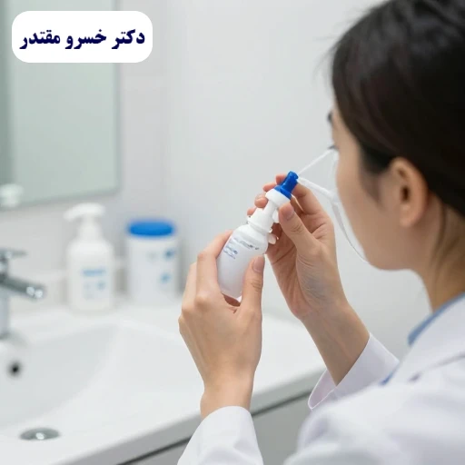 معاینه بینی توسط پزشک متخصص